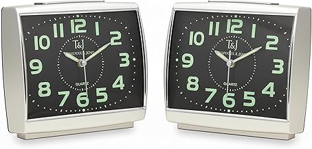 Easylife Set of 2 Easy-to-Read Silent Glow-in-the-Dark Alarm Clocks, Silent Alarm Clock, Glow Clock, Extra Large Number Alarm Clock - Fully Guaranteed | Pack of 2