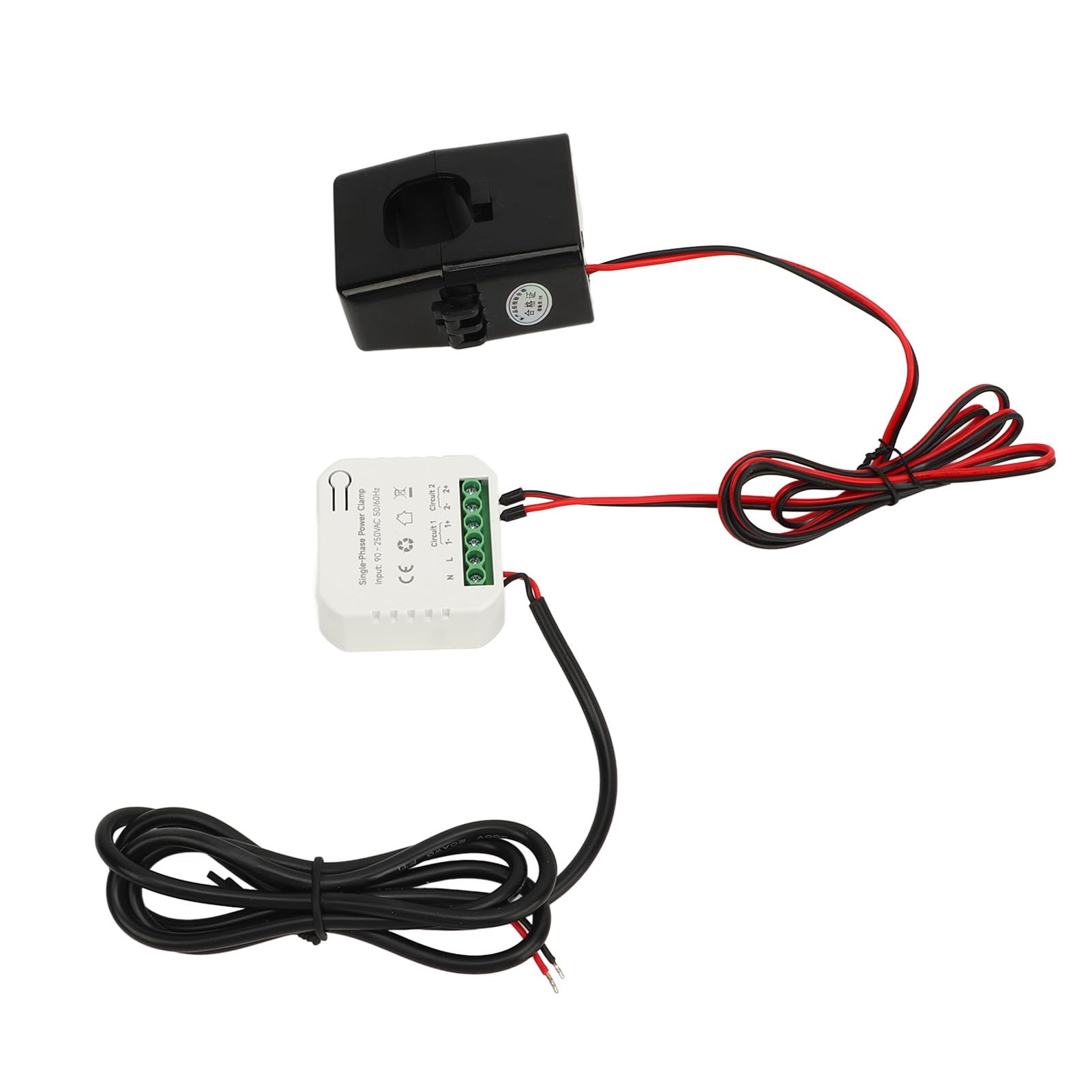 Medidor de Energía Inteligente WiFi, Monitor de Consumo de Energía en Tiempo Real con Pinza CT de 200A, AC90-250V