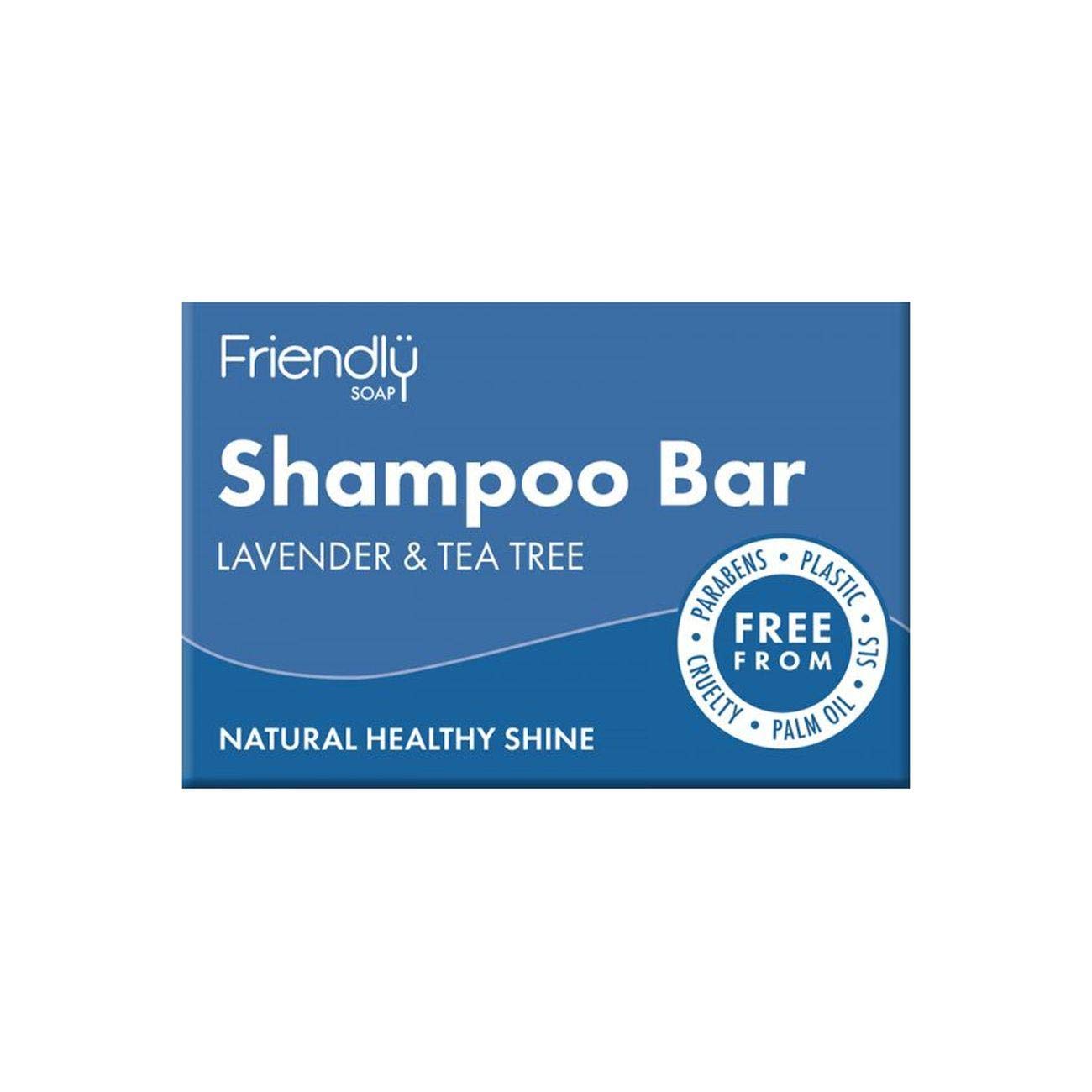 Friendly Soap - 2 barras de champú natural de lavanda y árbol de té, 95 g