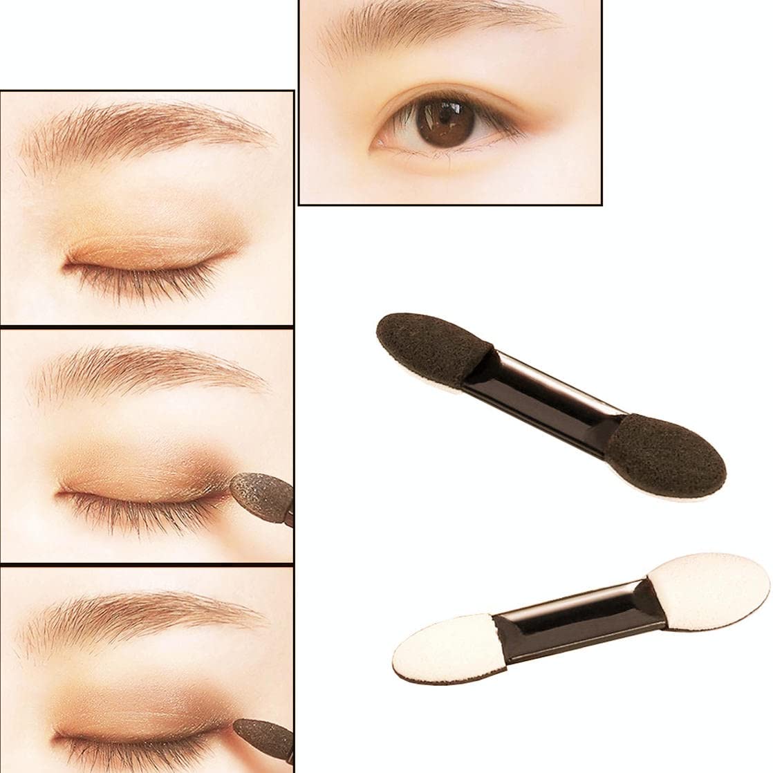 100pcs Eyeshadow Applicators Disposable Eyeshadow Sponge Applicators Eye Shadow Applicator Makeup Eyeshadow Brushes