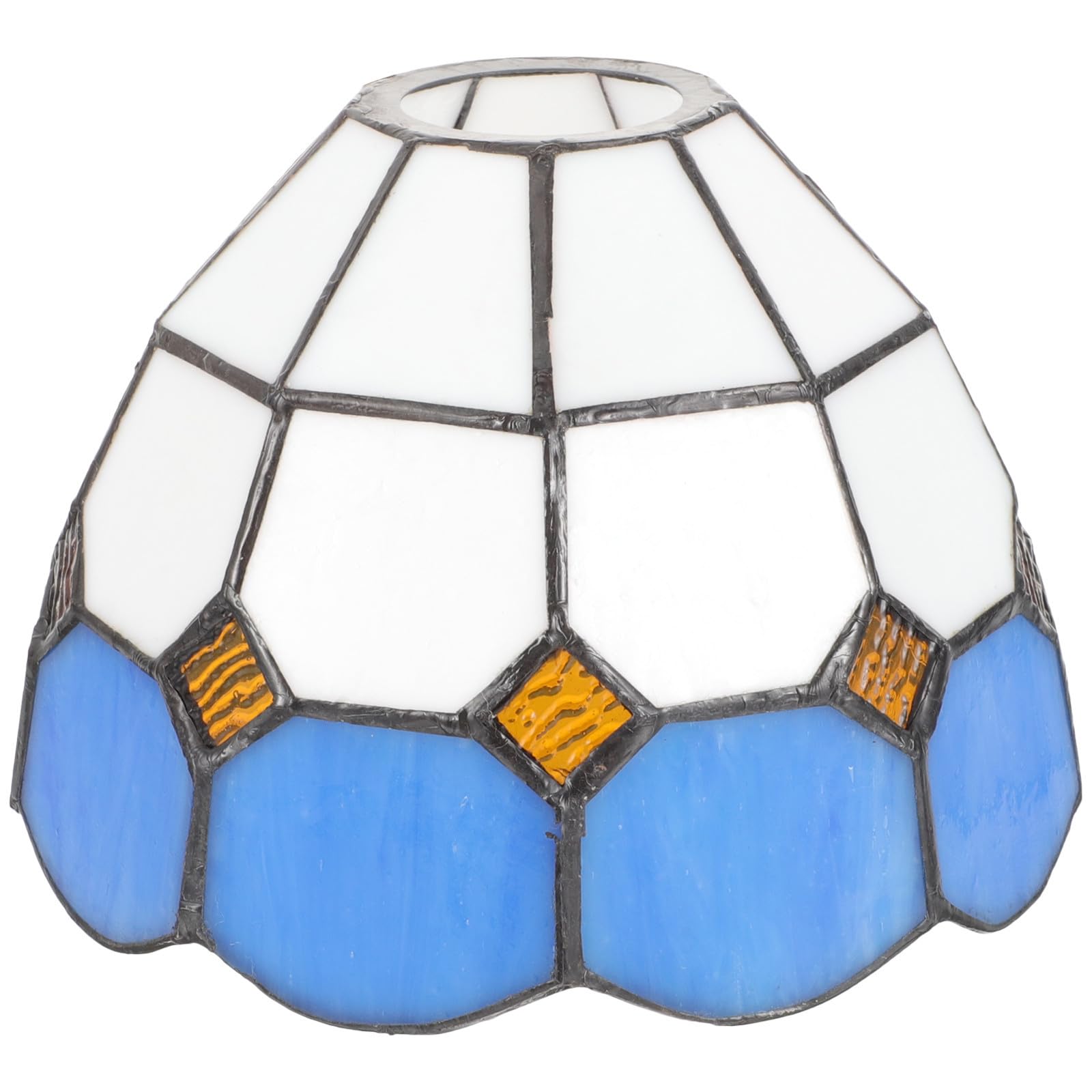 Paralume in Vetro Blu Vintage E27 per Lampada da Soffitto
