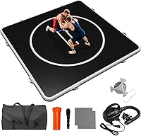 KaoShan 10x10 Inflatable Wrestling Mat - 4" Thick Dual-Layer PVC for BJJ, MMA, Jiu Jitsu, Boxing - Indoor/Outdoor with 600W Pump