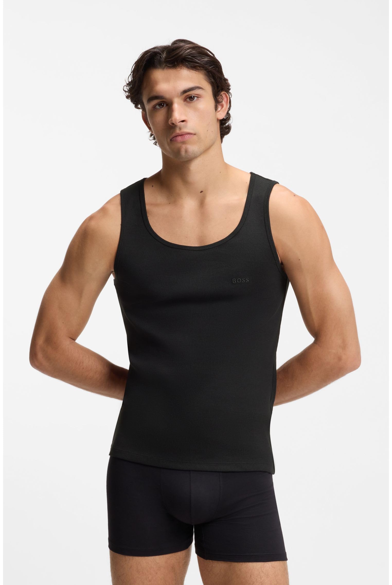 Boss Tanktop3p Ribclassic Chaleco Hombre (Pack de 3)