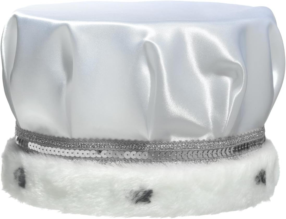 Anderson's Satin Crown with Silver Trim and Faux Fur, King Crown For Prom, Homecoming, Royalty, Mardi Gras, Birthday, Party