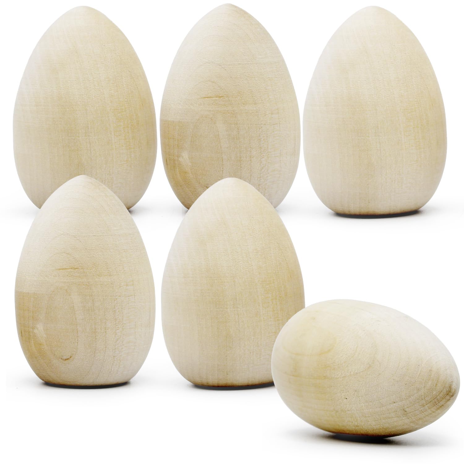 LOT DE 12 anciens oeufs en bois ou autres matières. Oeufs peints russes
