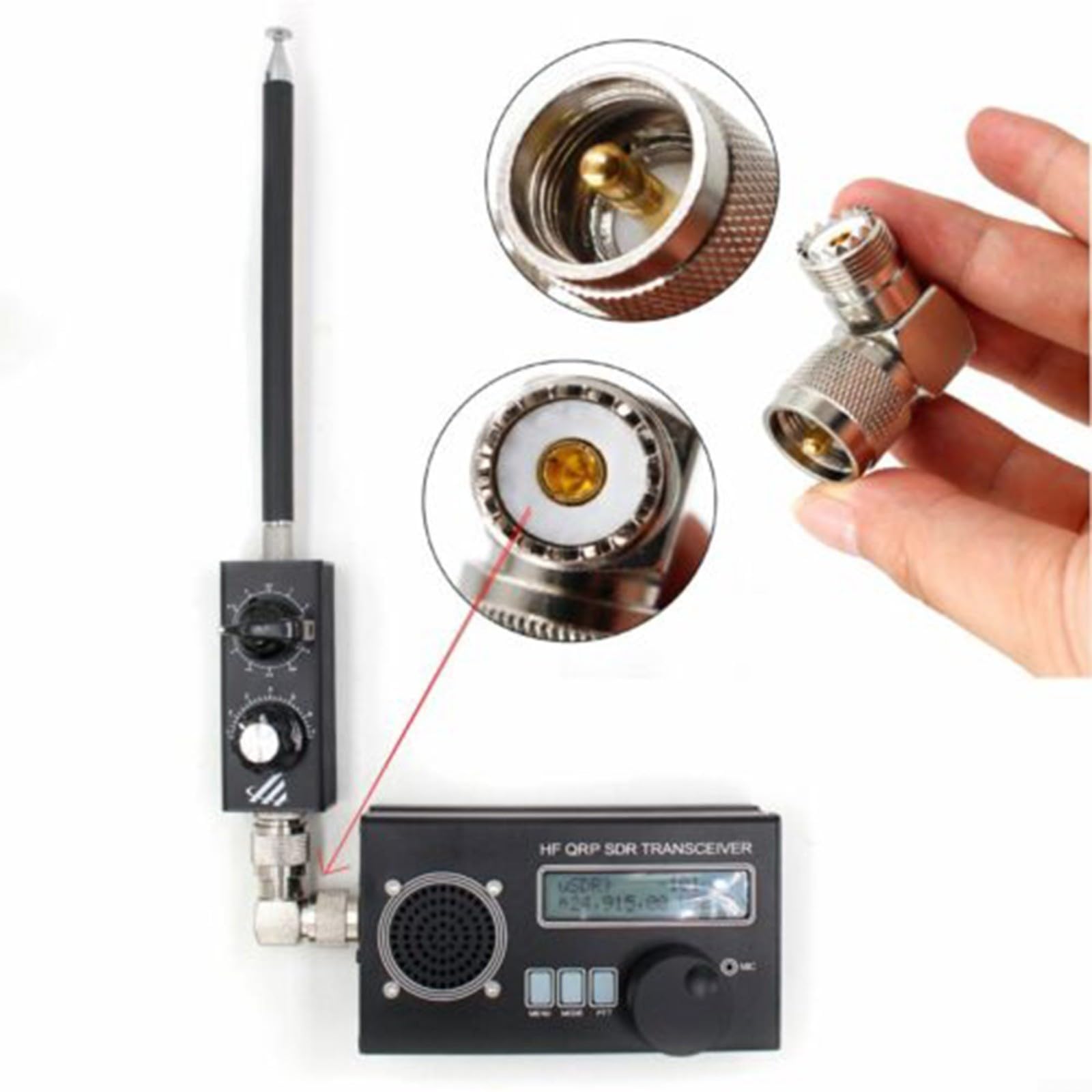 Mini-ANT 20W QRP Onde Corte HF Antenna 5-55MHz BA Completa Regolabile Per Yaesu FT-817 703 K2 USDX MCHF Amatoriale Radio Trasmissione Ricevi Con VSWR Meno Di 1.5 A 7/10/14/21MHz