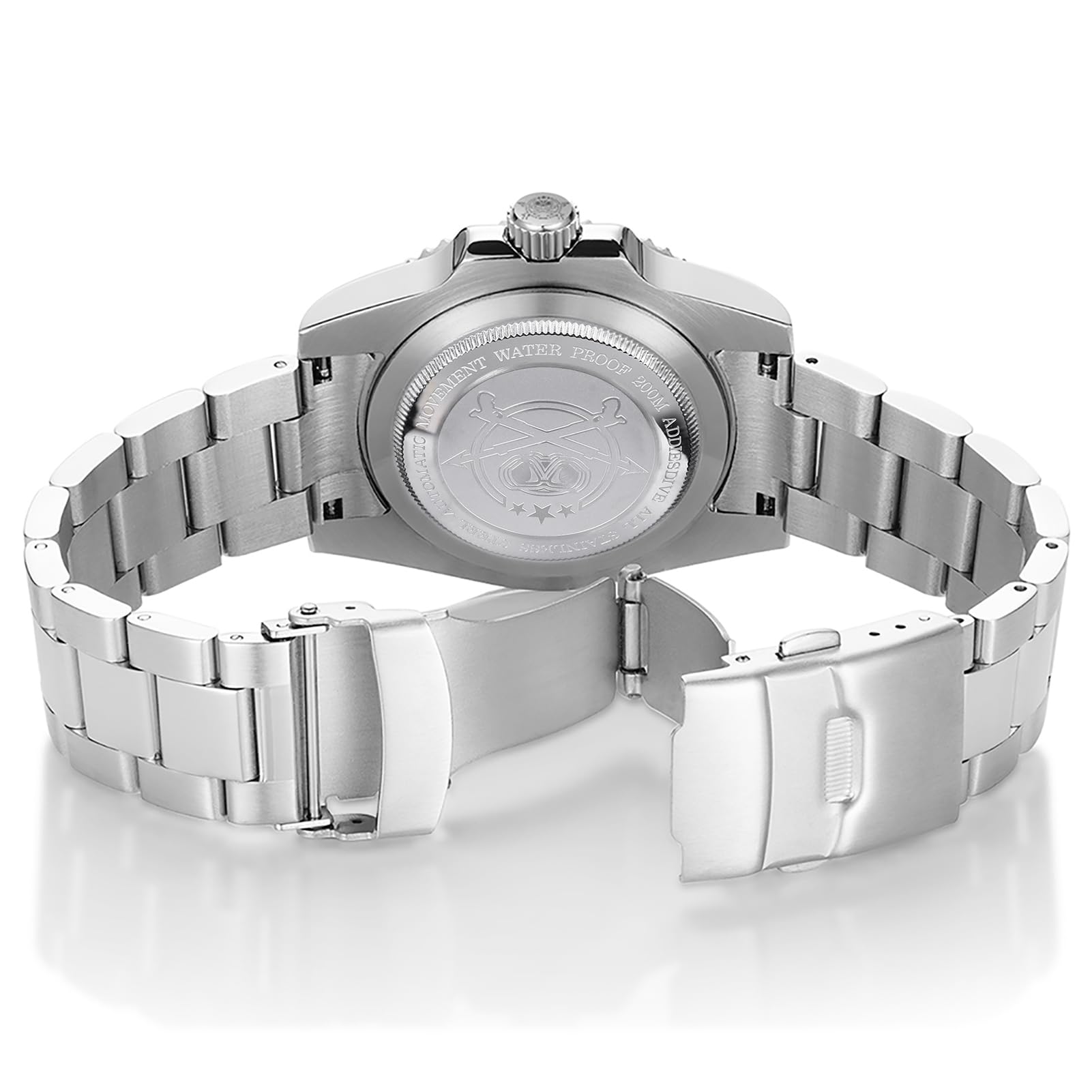Addiesdive - Orologio d’immersione automatico da uomo, 200 m, orologio subacqueo NH35A, cinturino in acciaio inox