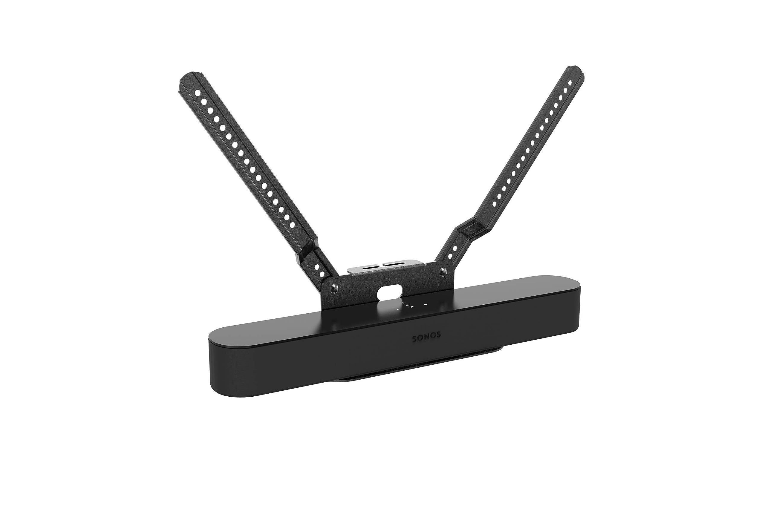 RICOO Supporto per Soundbar LH061 Sound bar bracket Compatibile con Sonos Beam Soundbar Carico fino a 5 kg Montaggio a Doppio Foro Gestionale Cavi Incluso 142 x 345 x 518 mm Nero