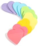 Mr. Pen Heart Shaped Sticky Notes, 12 Pads of 60 Sheets Each, Assorted Pastel Colors, Heart Shaped Note Pads, Ideal for Organization