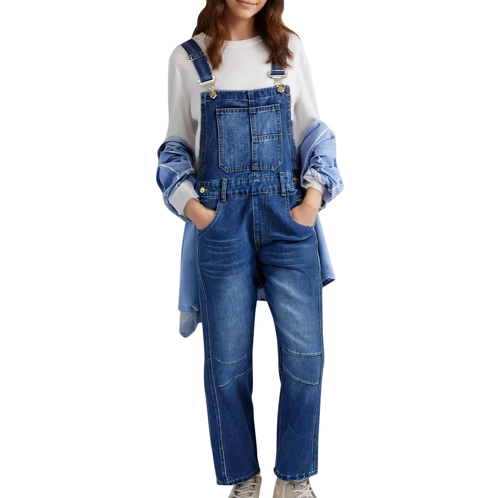 Peto Vaquero Mujer Mono Tezano Trabajo Macacao Tallas Grandes Talla Grande Overol Elegante Largos Anchos para Hippie Fiesta De Informal Deportivo