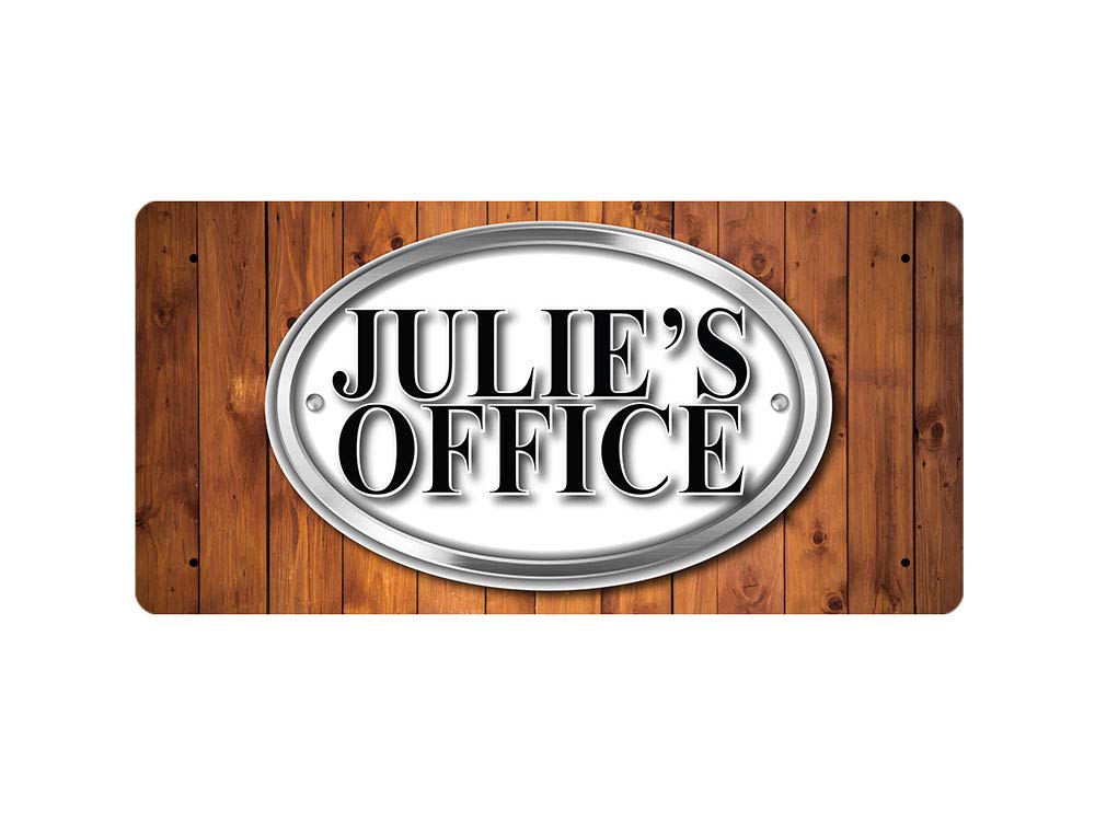 Mcmug White - Julie's Office - Metal Sign, Decorative Sign, 200Mm X 100Mm