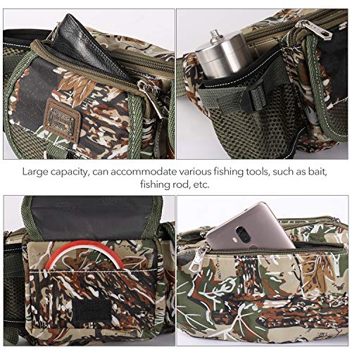 Pacote de cintura, Andoer Sacos de pesca multifuncionais bolsa de pano oxford ao ar livre para a cin