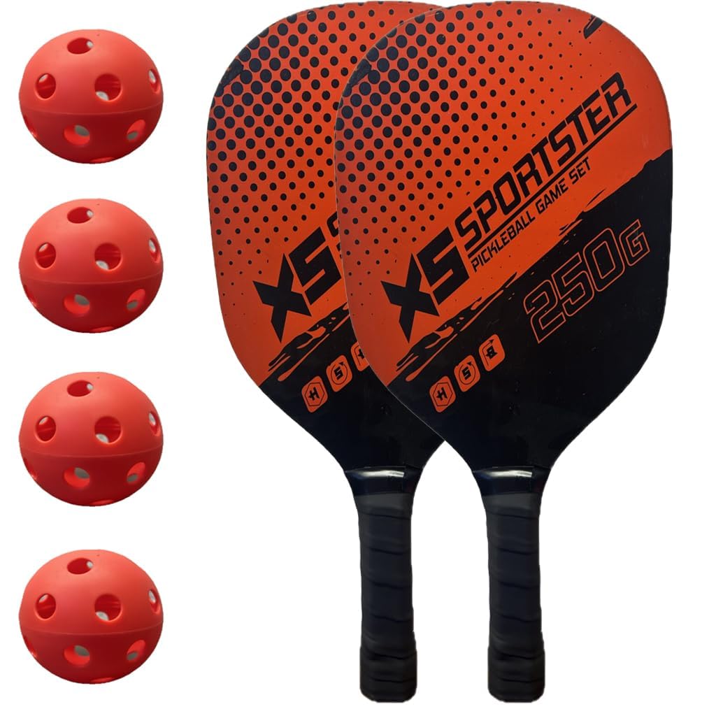 SPOCCO | Pickleball Starter Set with 2 Paddles, 4 Balls & Backpack, Pickleball Paddles Set Pickleball Rackets Set with 4 Pickleballs Balls and Storage Bag for Indoor Outdoor Sports | PB77-image-48
