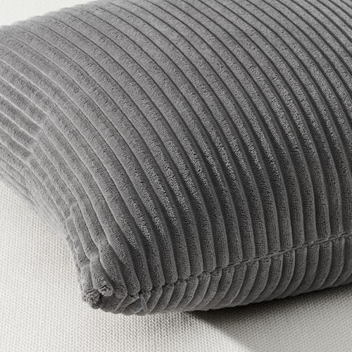 Image of Topfinel Dark Grey Throw Pillow Covers Set of 4,Soft Velvet Modern Double-Sided Designs,Decorative Cushion CasesMix and Match for Home Decor, Pillow Inserts Not Included (20x20 inch)