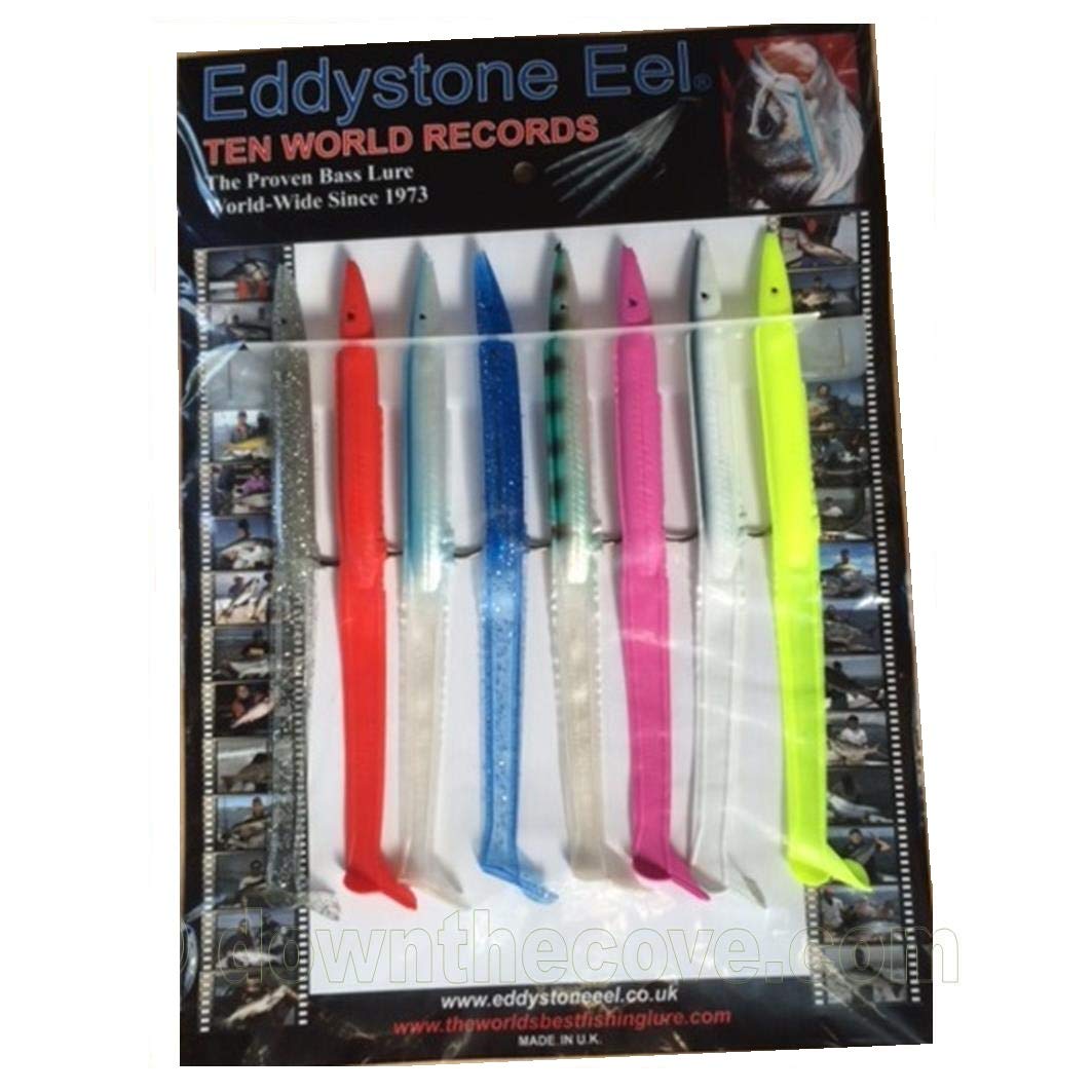 8 x Eddystone Eel 190mm Sea Fishing Lures