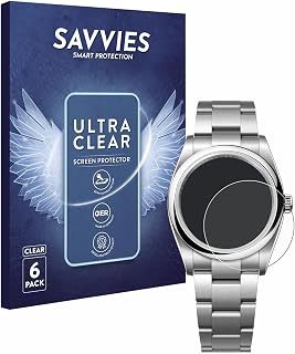 savvies 6 Pack Screen Protector Compatible with Rolex Oyster Perpetual 36 Protection Film Clear