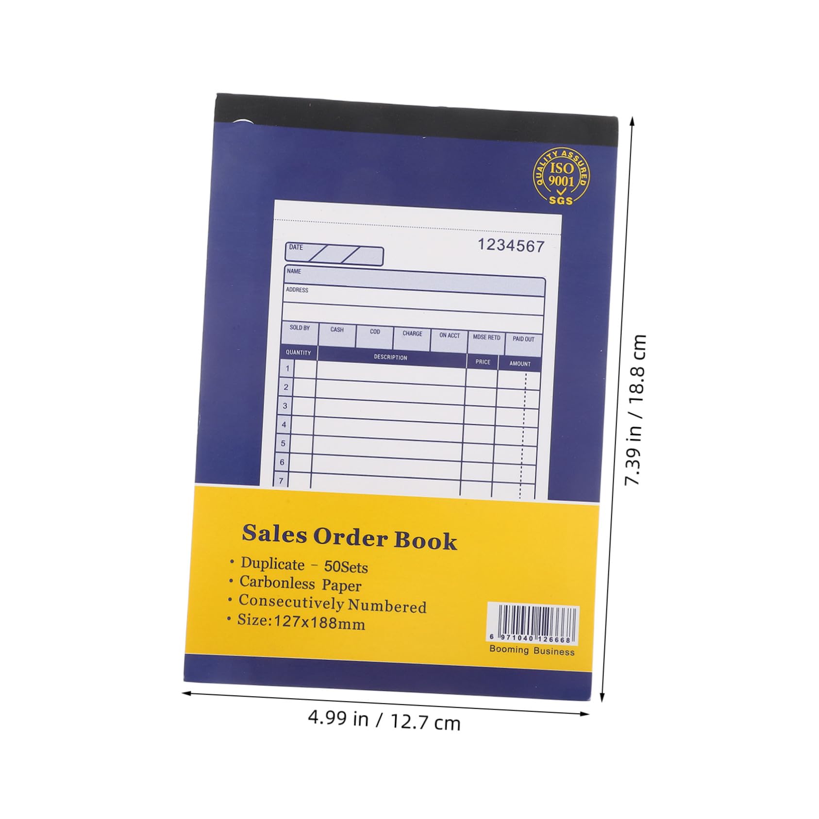 PLAFOPE 5 Piezas Libro de Pedidos para Pequeñas Empresas Partes Duplicado para Registro de Facturas y Seguimiento de Órdenes Uso Restaurantes Oficinas y Comercio