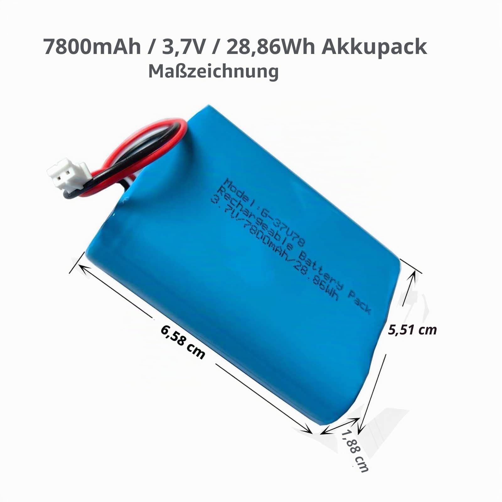 XINLANTECH 3,7 V 7800 mAh Ersatzbatterie für Simplehuman ST3007 Sensorspiegel ST3011 Sensor Mirror Sh02 Akku