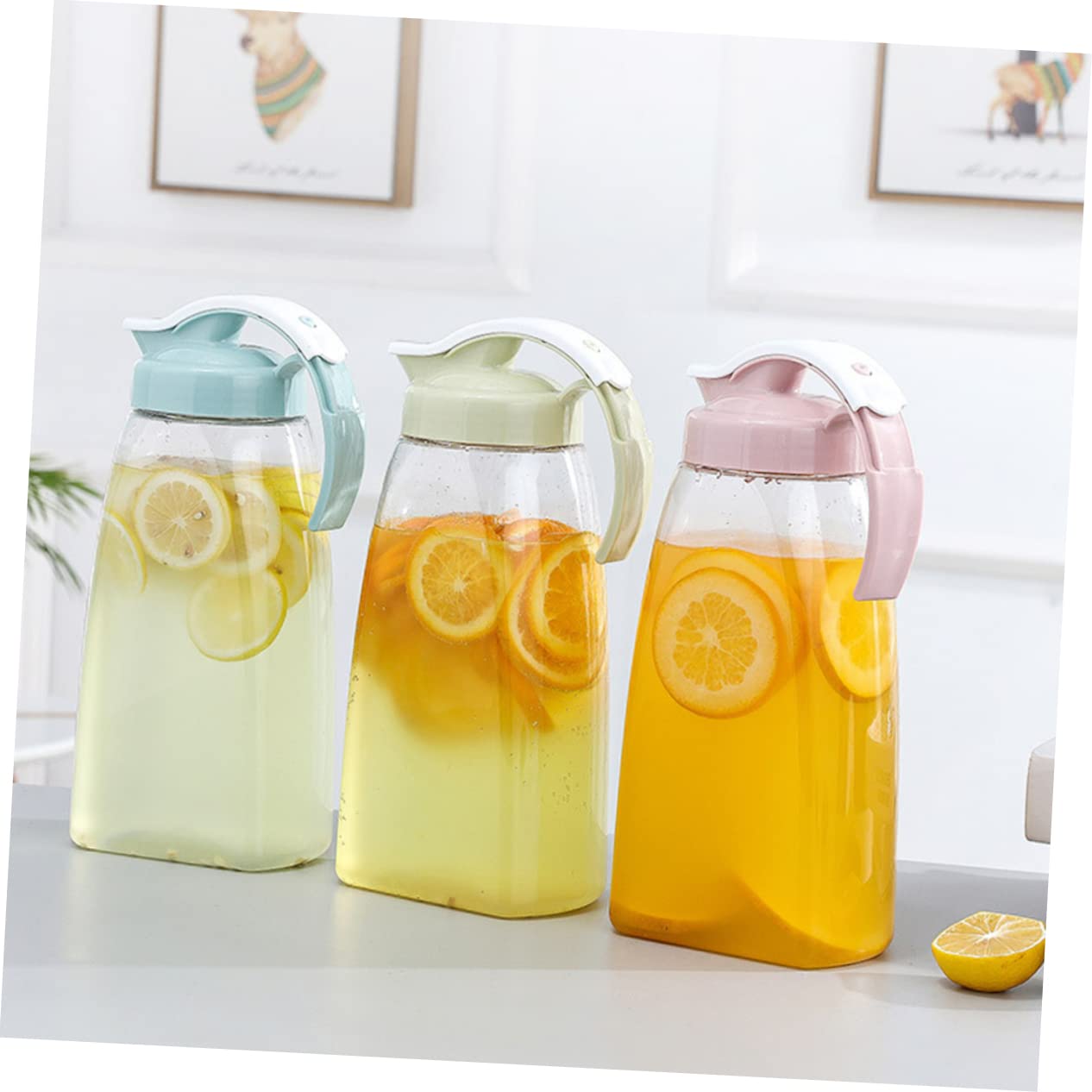 Bollitore per Fredda in Plastico Verde, Capacità 2.15l | 2.15l, per Succhi e Tè Freddo, Uso in Feste e Piscine, Resistenza Caldo-freddo