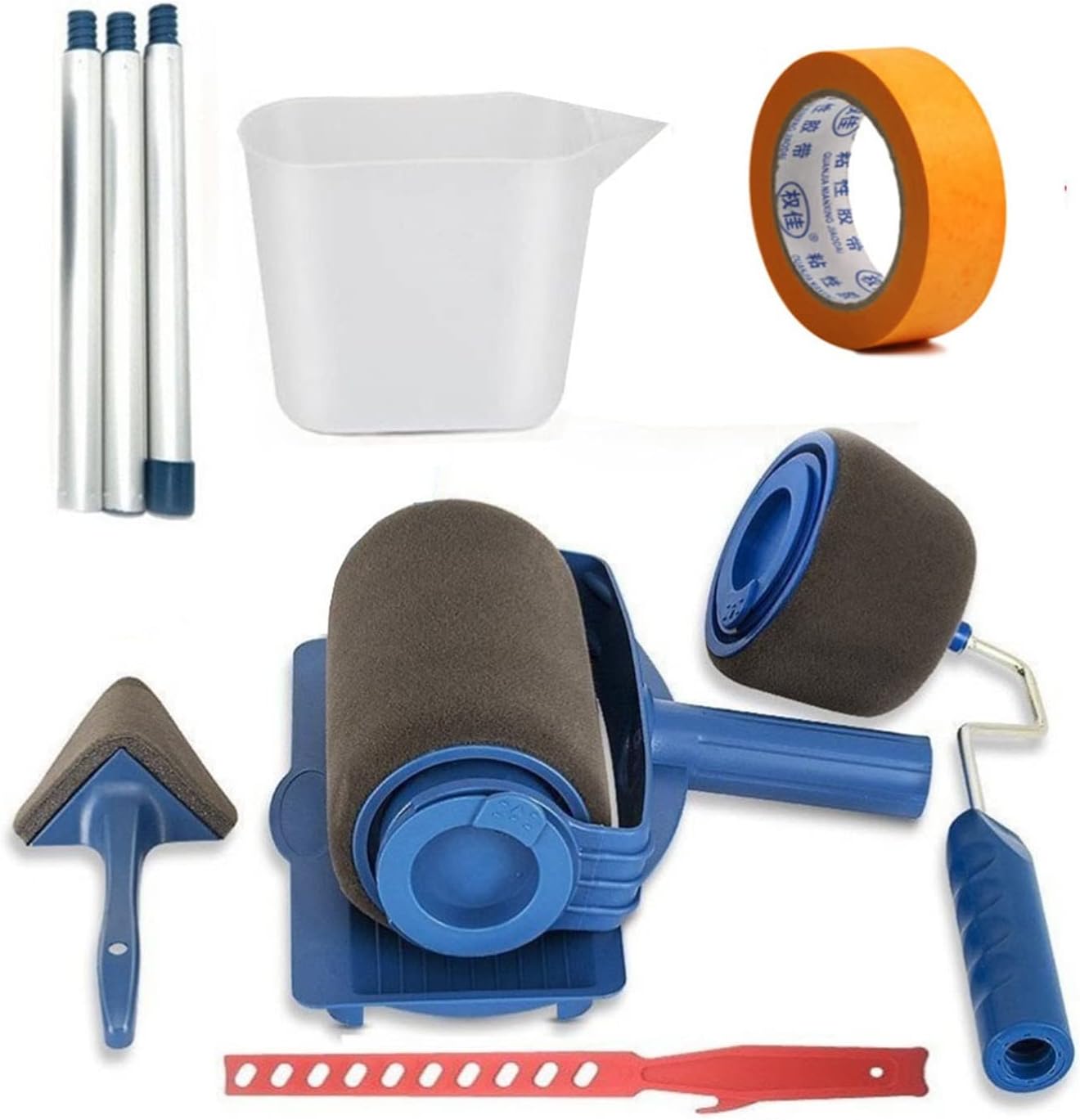 JSEIAJB Seamless Paint Roller Brush Handle Tool Flocked Edger Office Wall Painting Roller Paint Brush Set Paint Roller