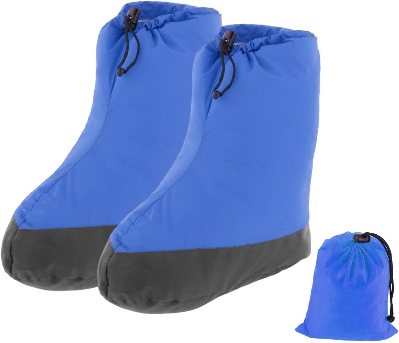 Down Booties Warm Socks Down Sock Thermal Foot Warmer with Storage Bag, Sleeping Socks for Backpacking Snowboarding Men Women