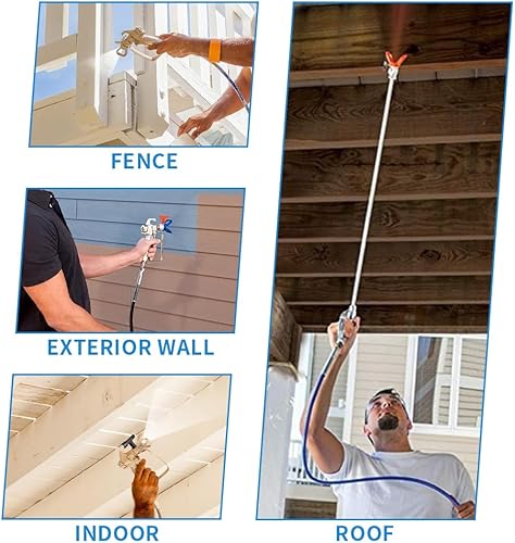 Miniatura 6 de Kit de pistola pulverizadora de pintura sin aire de 16 piezas con pistola pulverizadora de pintura sin aire de 3600 PSI y punta de pulverización sin