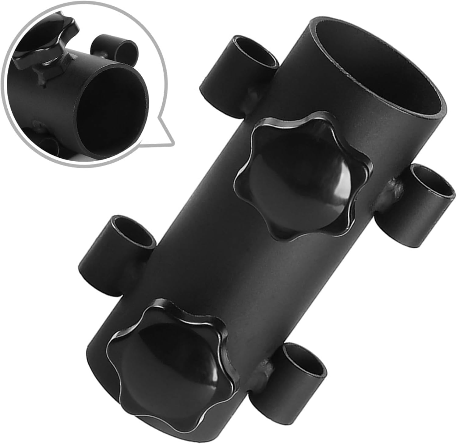 Soporte ajustable para toldo de tienda de campaña, soporte de poste de lona, tubo fijo para toldo, soporte negro para tienda de campaña para camping, pesca, senderismo, picnics al aire libre