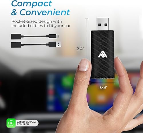 Miniatura 4 de AutoSky Adaptador inalámbrico CarPlay 2025 Pro Edition - Adaptador inalámbrico CarPlay más rápido y compacto de fábrica con cable CarPlay Cars -