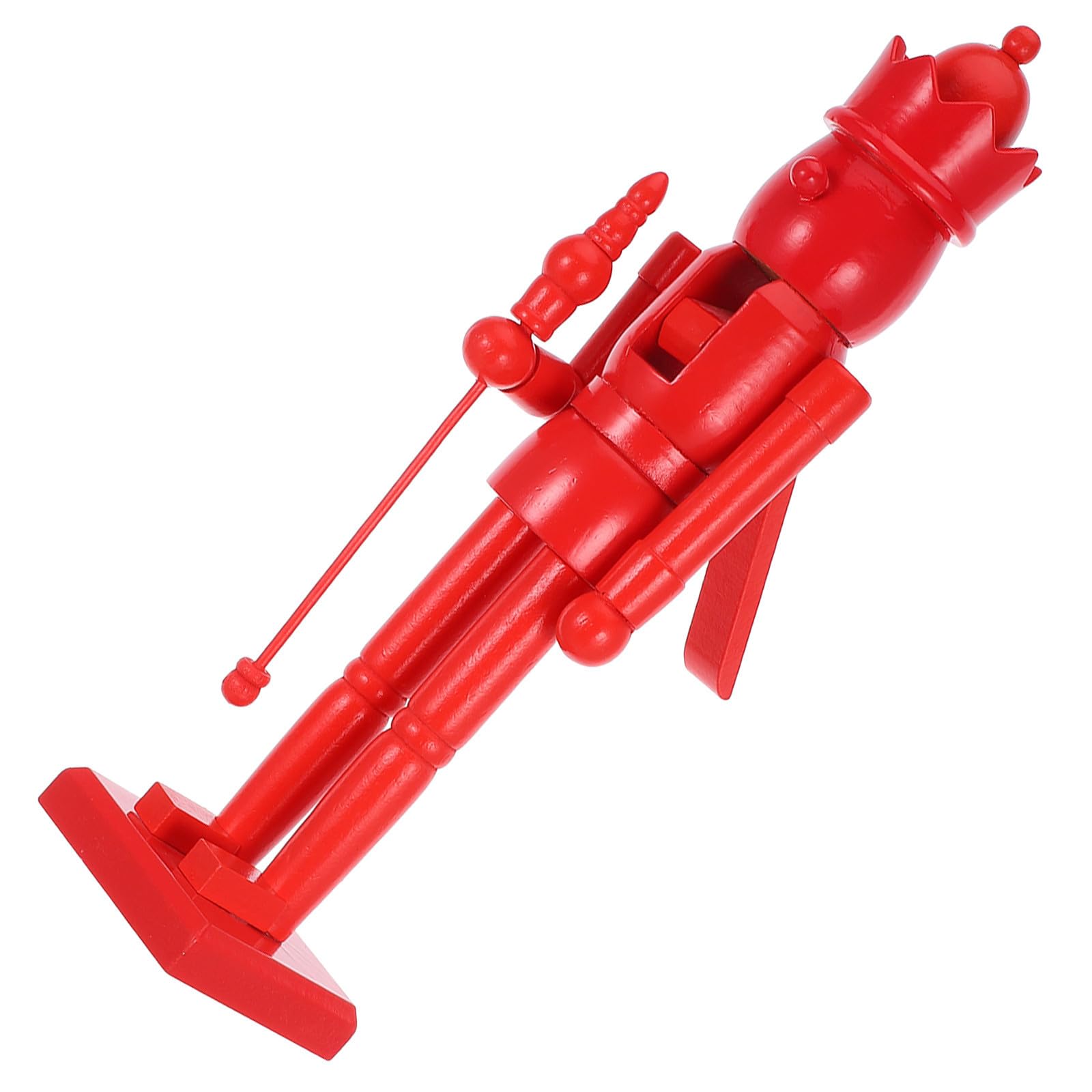TOYANDONA 2 Piezas Cascanueces Inacabado de Madera Rojo, Figura Decorativa