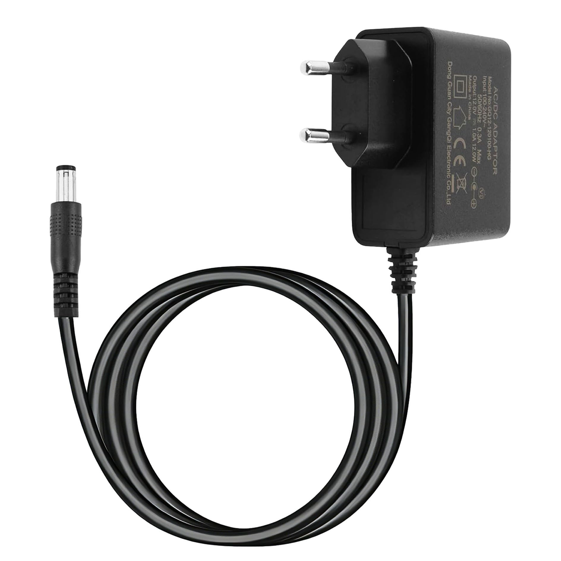 Chargeur AC/DC Adapter 12V, Transformateur Universel, Cable Adaptateur 12V, Transformateur 1A, Adaptateur Secteur de Remplacement Compatible pour Claviers et Pianos Numériques, Durabilité