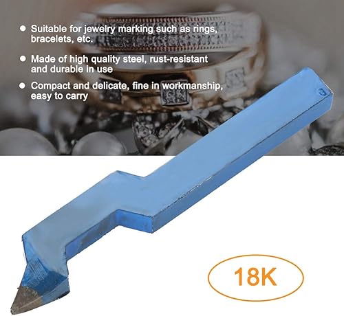 Miniatura 6 de Sello de perforación de metal, herramienta de estampado de acero, herramienta de marcado de diseño curvo para joyería y pulsera (18K)