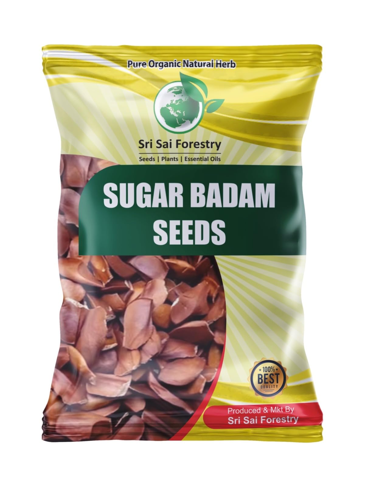 SRI SAI FORESTRY Sugar Inshell Badam Kadwa, Diabetes Almonds 100G | Sugar Badam for Diabetics 1
