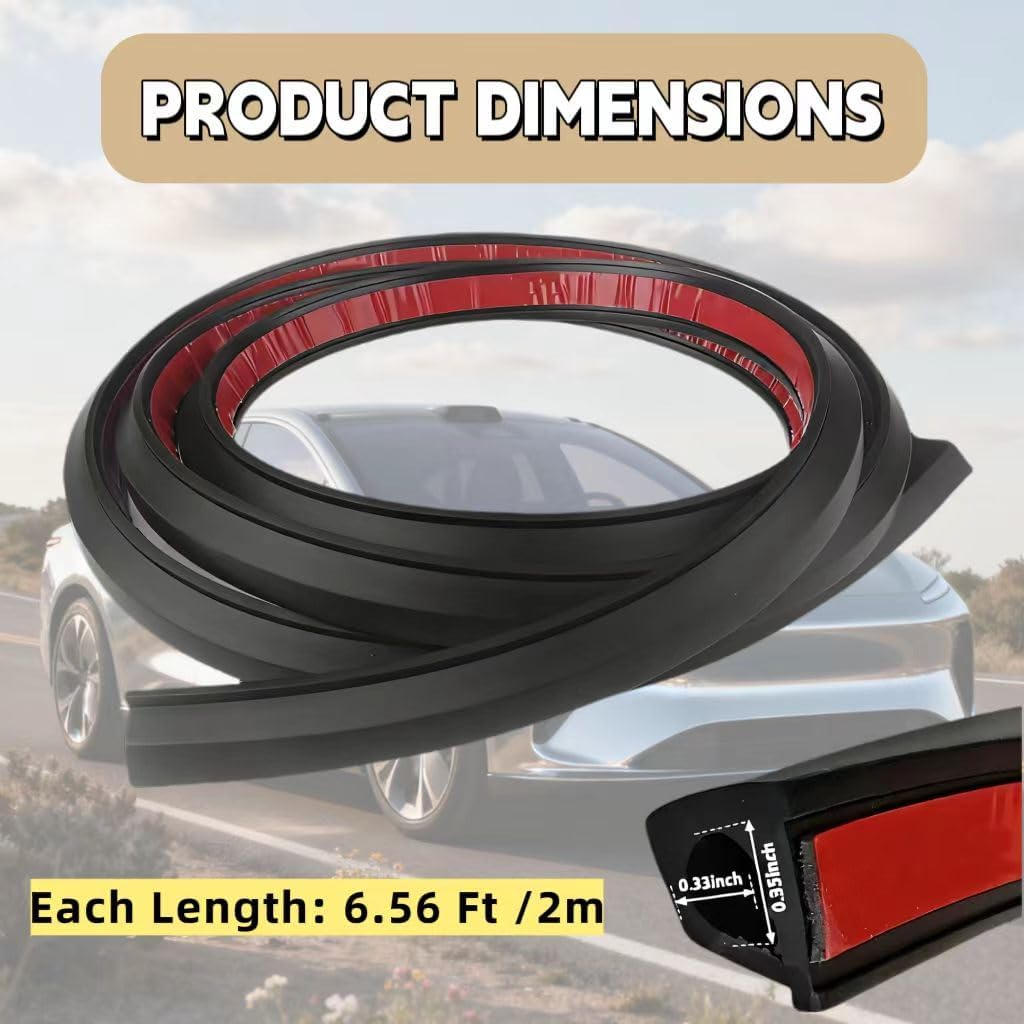2 PC-6.56 Ft Car Cable Wire Hider with Adhesive Backing Windshield Wire Hider Universal Car Cord Concealer for Car Roof Rack Light Bar