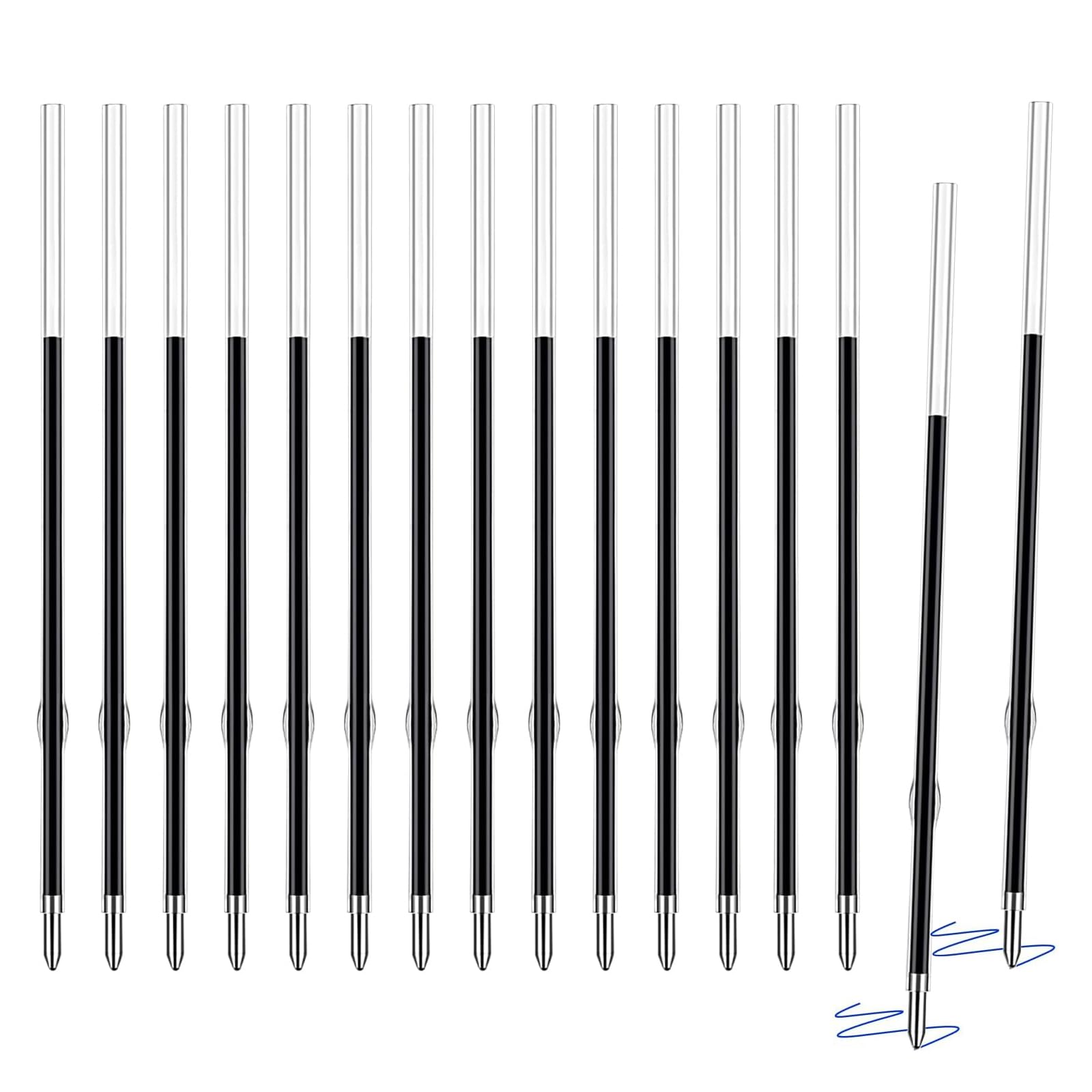 Mumuve 100 ricariche sostituibili per penna a sfera retrattile, 1,0 mm