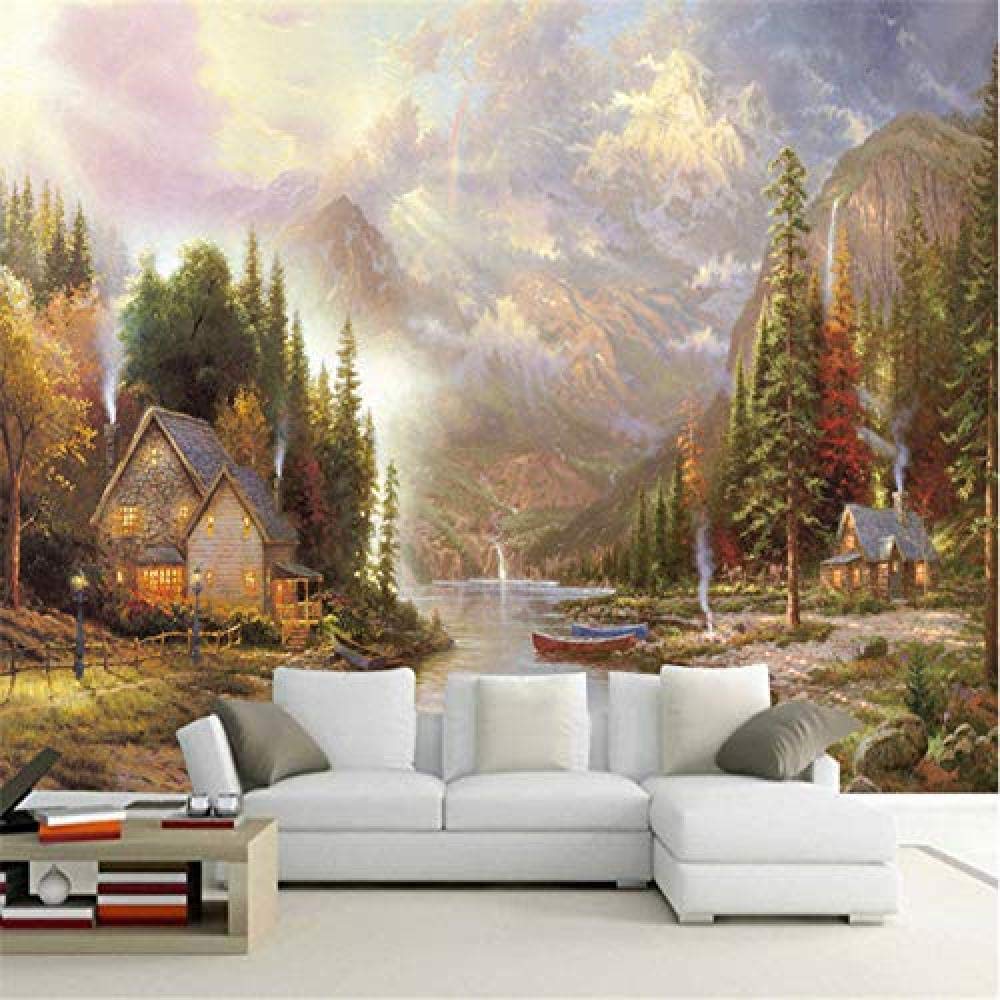 Papier Peint Panoramique Papier peint mural rétro de style européen 3D