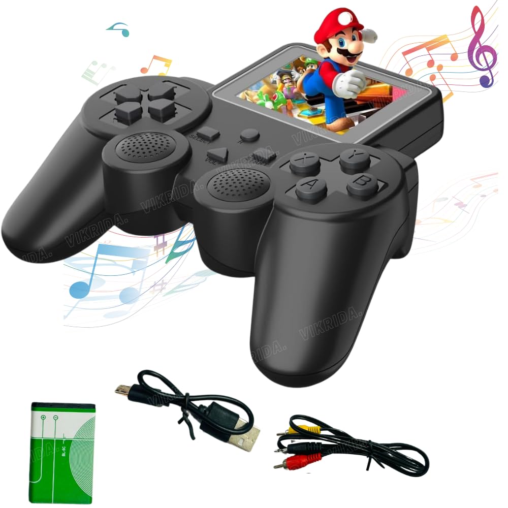 VikriDA Video Games for Kids 500 in 1 Controller Gamepad Video Game| Wireless Controller TV Attachable Video Player - Black (B0D2Y3DR3N) Amazon Price History, Amazon Price Tracker