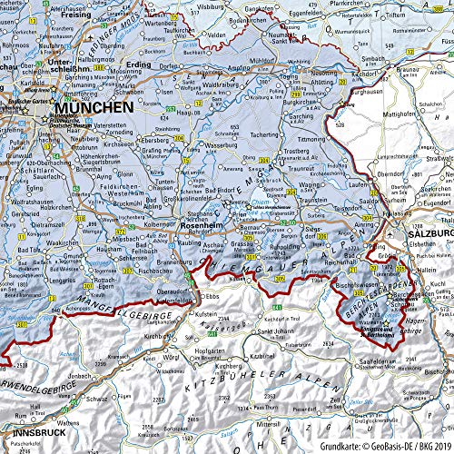 Deutschlandkarte, 80 x 120 cm, Stand 2025