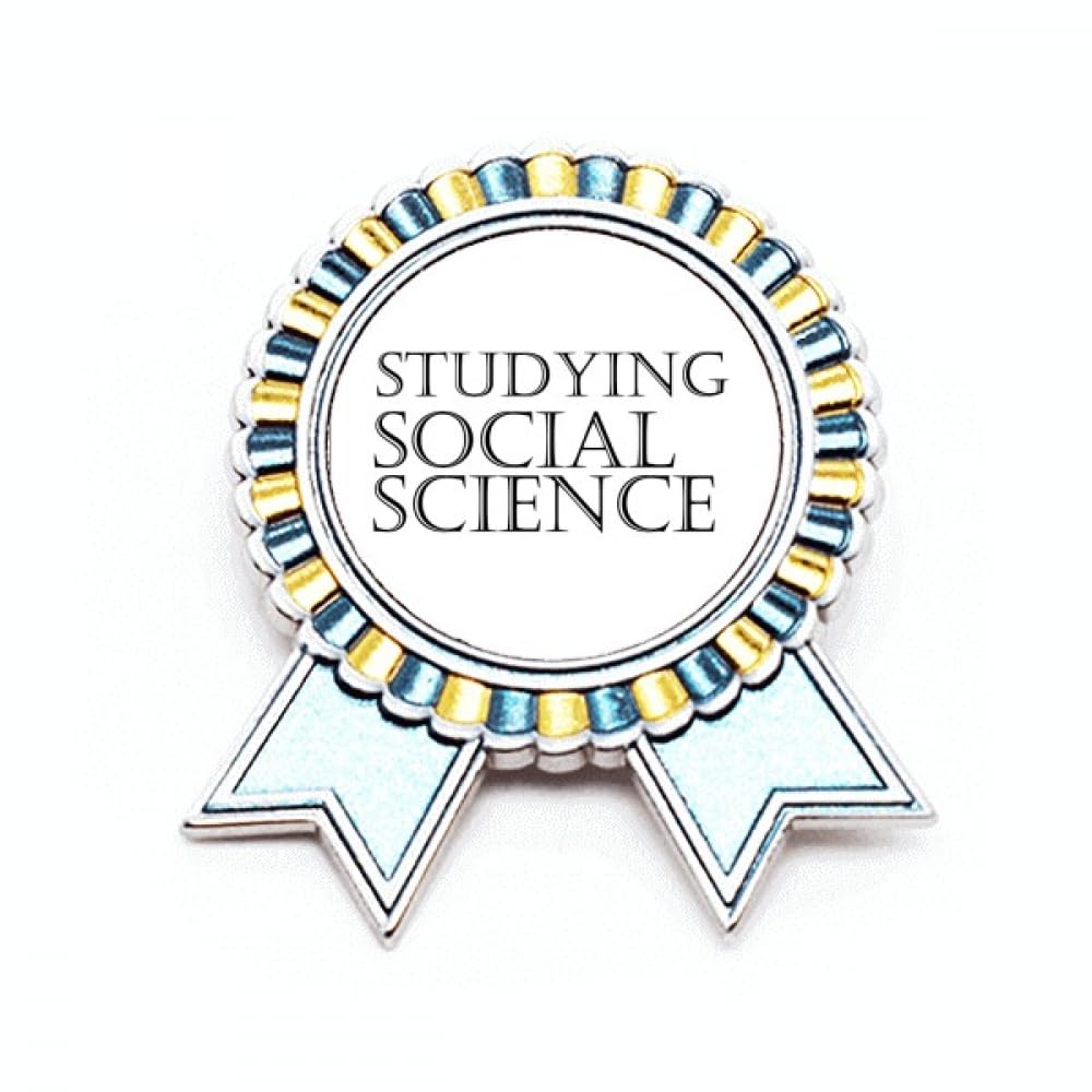 Broche sciences sociales en métal taille M avec citation - 4