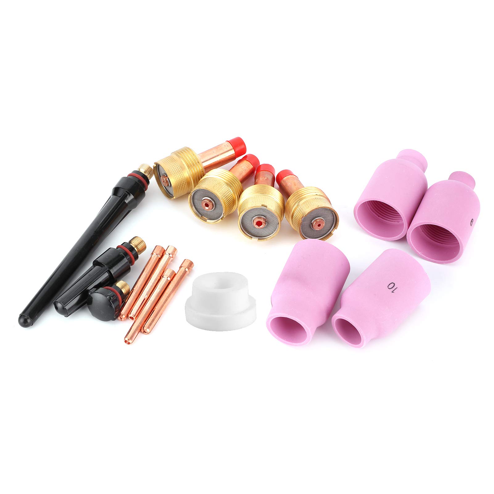 Juego De 4 Boquillas De Gas TIG Para Soldadura – Cerámica Blanca Y Conector Para WP 17, 18, 26