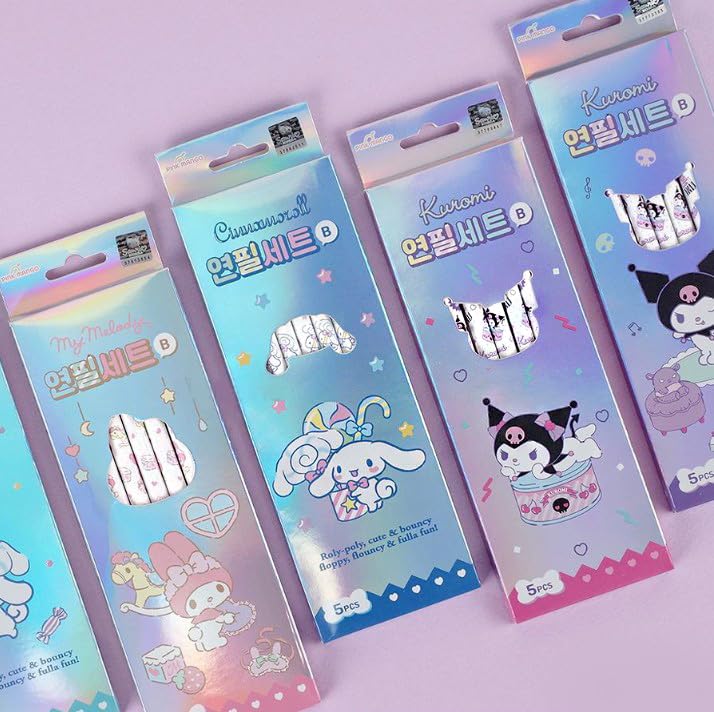 Set de 10 lápices hexagonales Florian diseño Purple Kuromi miniatura 6