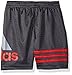 adidas Little Boys' Active Logo Shorts, Mercury Grey/Red, 7X