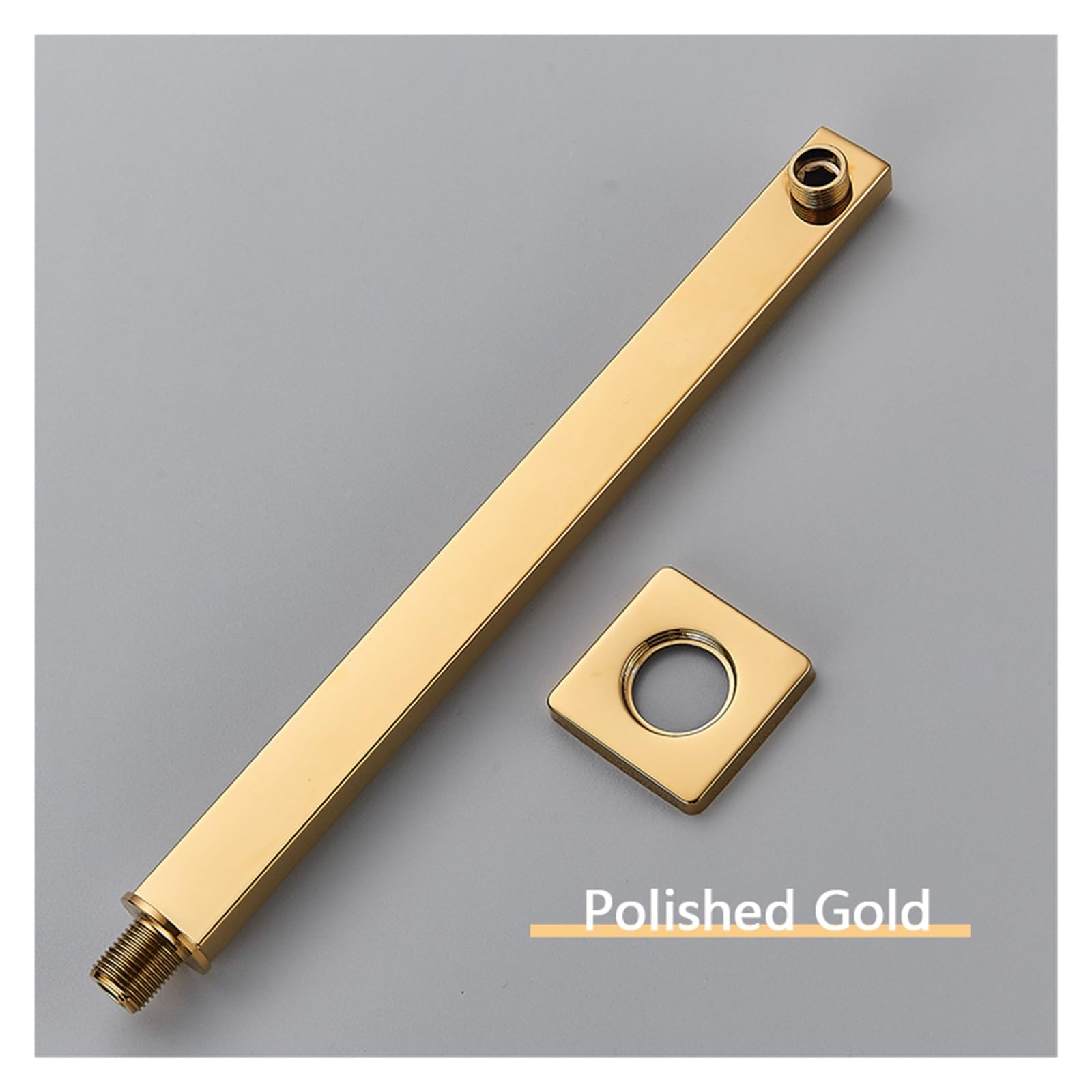 Brazo de Ducha Negro G1/2 montado en la Pared, Soporte de Cabezal de Ducha de Acero Inoxidable, Tubo Fijo de Ducha Dorado for Juego de Ducha (Color : Antique Brass)