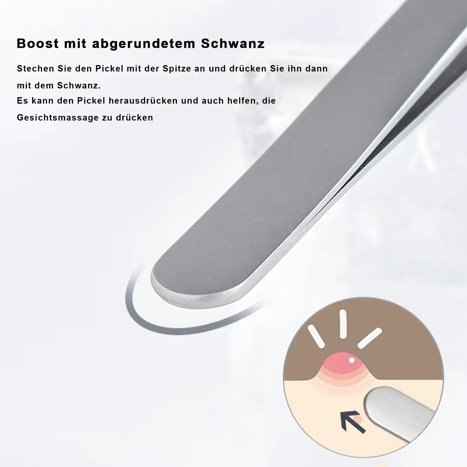 Spitze Pinzette Aus Edelstahl, 11,7 Cm – Für Präzises Entfernen Von Mitessern, Pickeln & Splittern