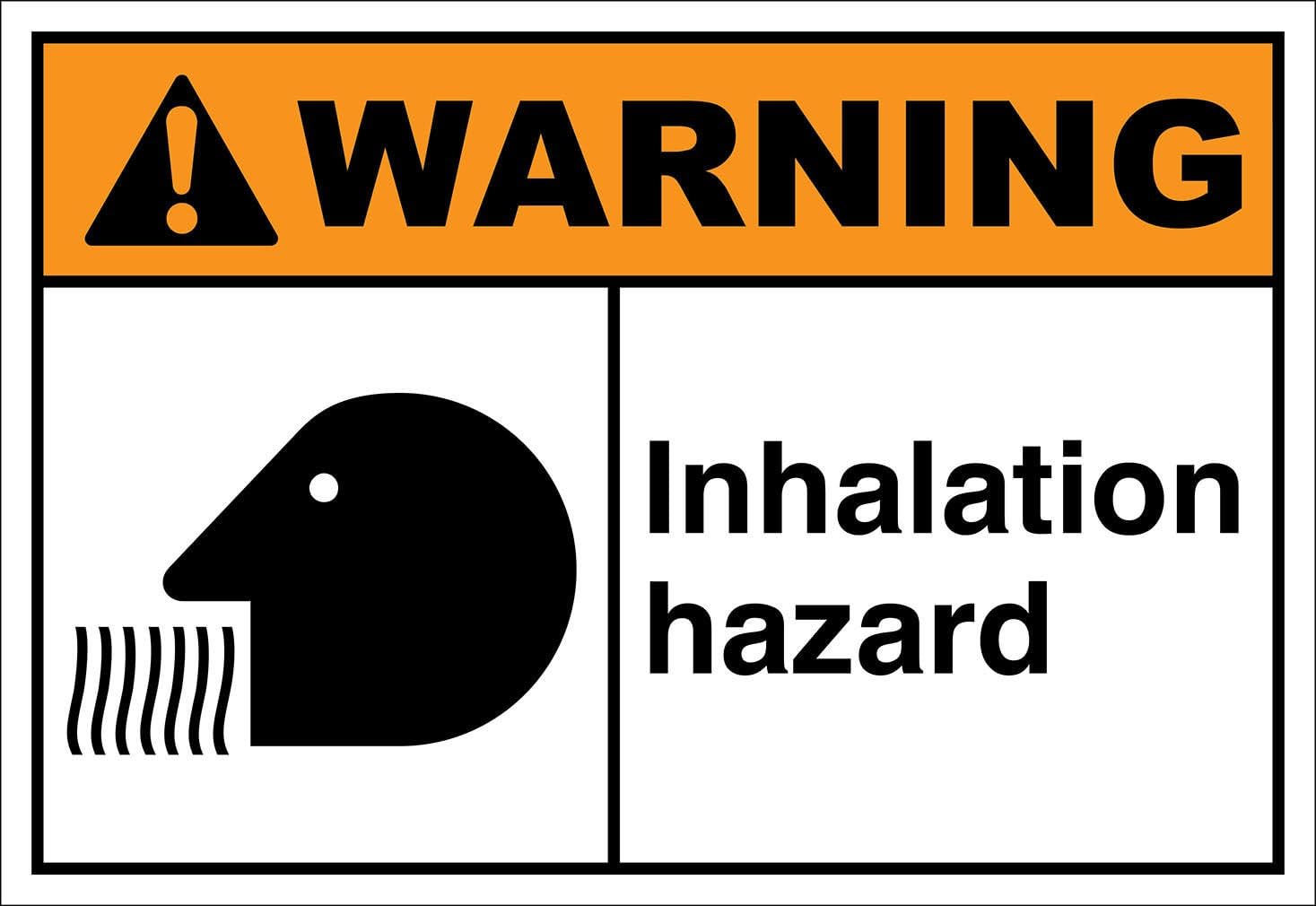 Inhalation Hazard Warning OSHA / ANSI LABEL DECAL STICKER 8