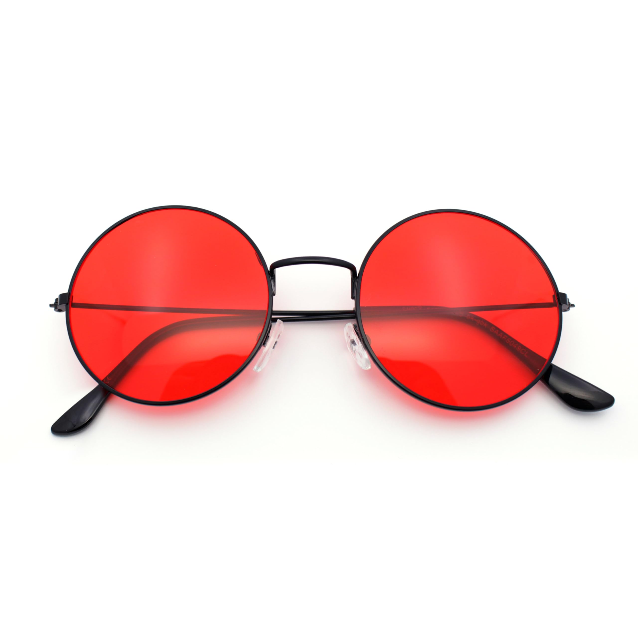 SA106 Retro Vintage Flat Color Circle Round Lens Sunglasses