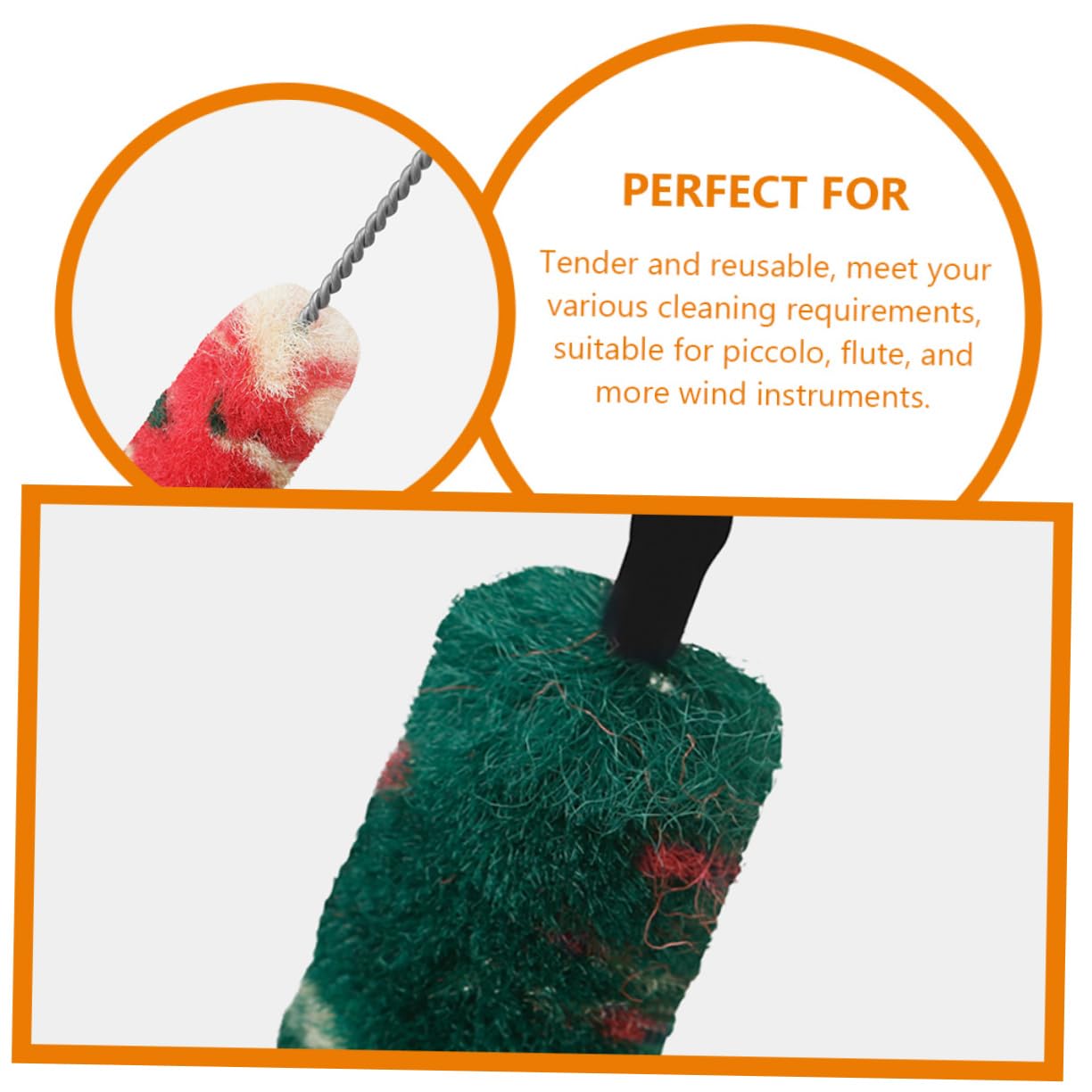 ifundom Vinyl Record Cleaning Brush Dust Remover for Flute Maintenance Brush for Musical Instruments 3 Colors