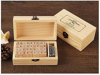 Amazon.com: Alphabet Stamps Set,Vintage Wooden Rubber A-Z