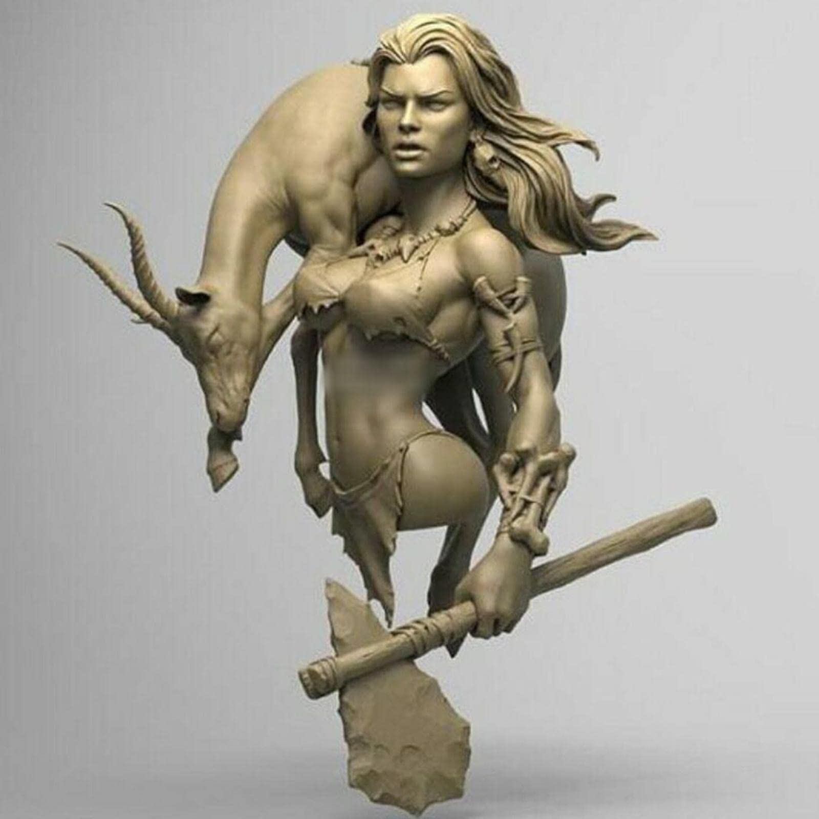 1/10 Ancient Fantasy Tribal Female Warrior Resin Büstenmodell/Unmontierter und unbemalter Soldat Die Cast Kit/Lw-536