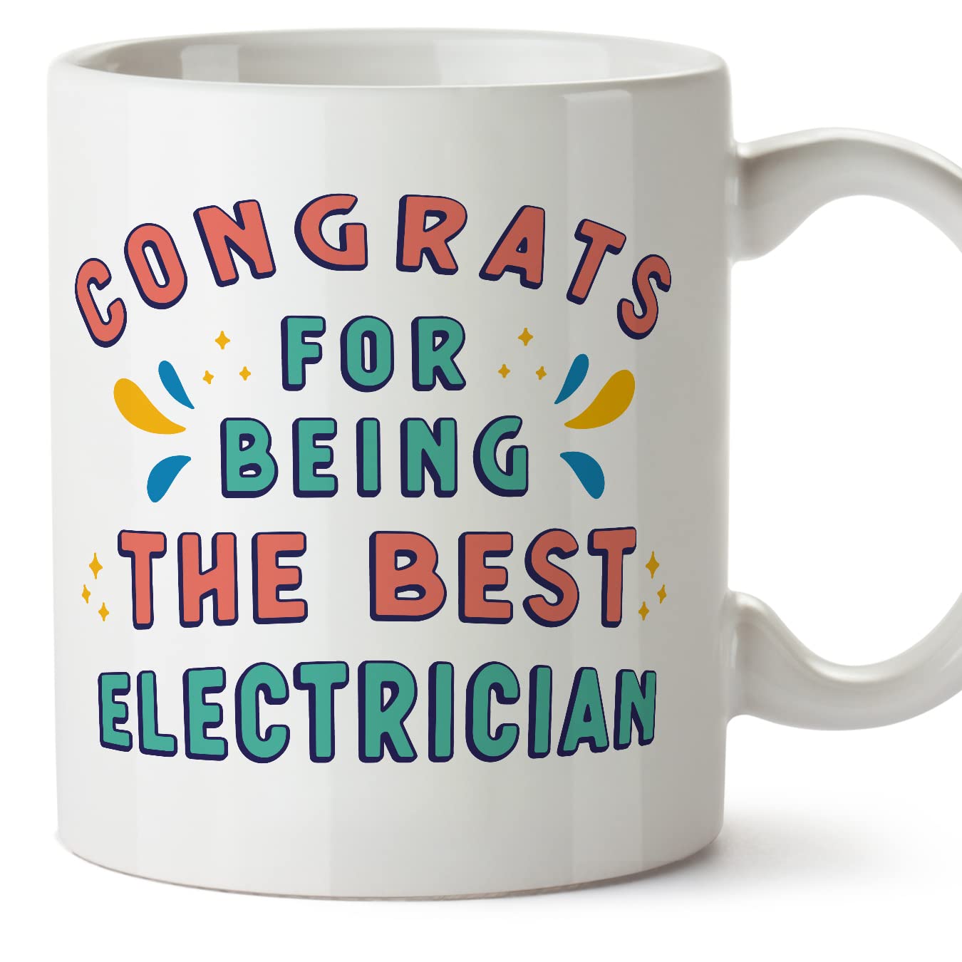 MUGFFINS Electrician Mug - in English - Congrats for Being The Best - Funny Gift for Colleagues - Ceramic 11oz Mug — image 1