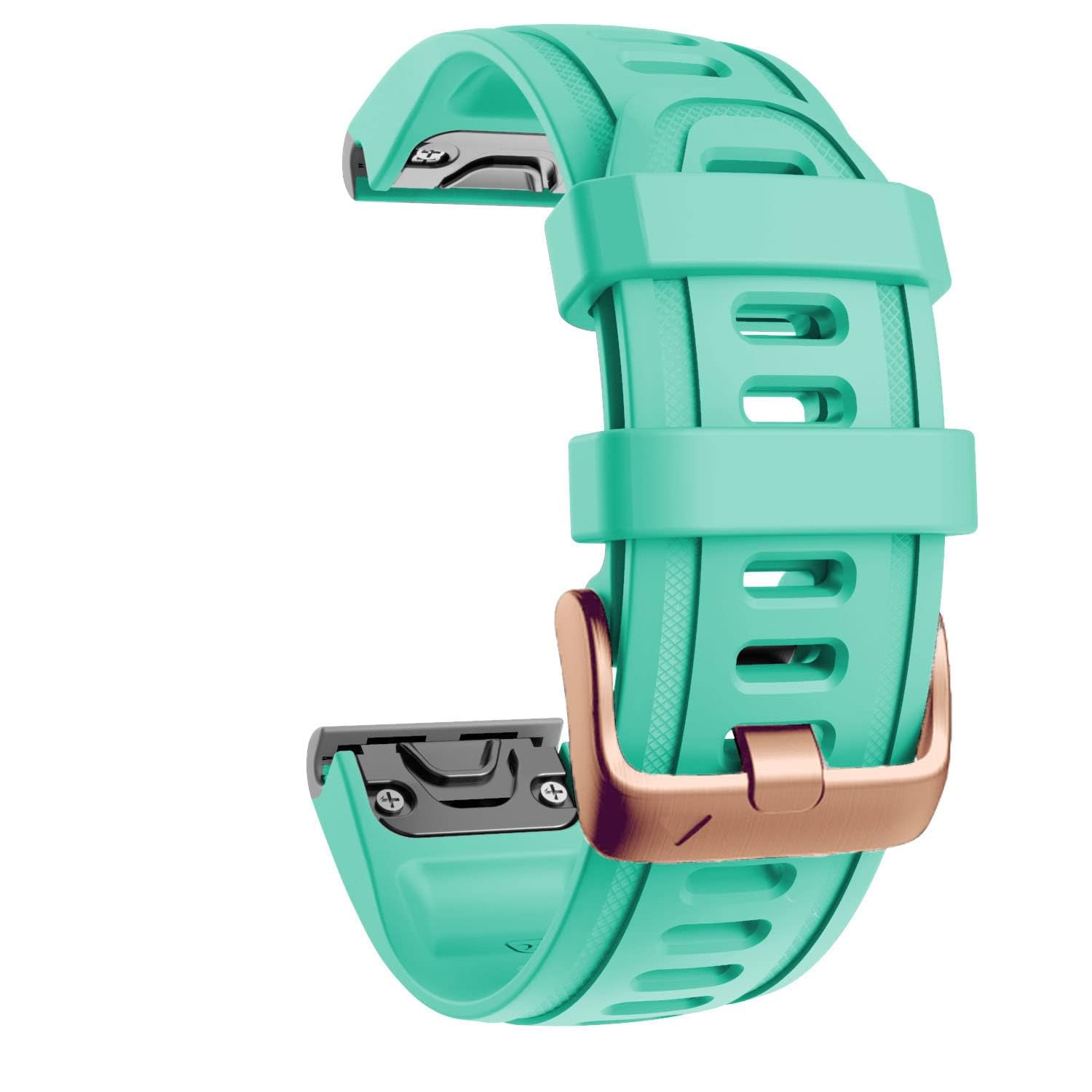 YUXUAN QuickFit Silicone Strap 20mm – Fits Garmin Fenix 8 43mm/epix Pro 42mm, Fenix 7S/6S/5S/5S Plus/6S Pro, D2 Delta S, Descent Mk2S | Smart Watch Accessory (Green 2)